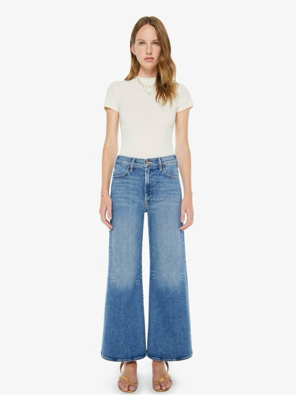 MOTHER The Hustler Roller Ankle Size 29 Blue Slip and Fall Casual Chic